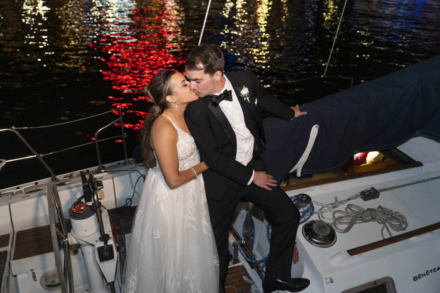 sailboat wedding pics sparkler exit